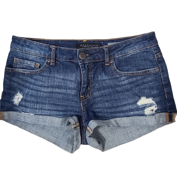Aeropostale Pants - Aeropostale Short Dark Wash Distressed Denim Shorts  Size 4